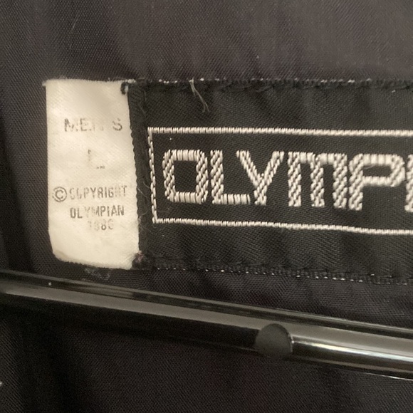 Olympian unisex size M Jacket; 26” long from collar; grey with black trim - Picture 2 of 8